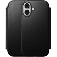 Husa flip Nomad Modern Leather Folio cu MagSafe pentru iPhone 17 - negru