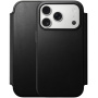 Nomad Modern Leather Folio husă tip carte cu MagSafe pentru iPhone 17 Pro Max - negru
