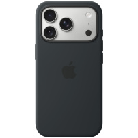 Husă Original Apple din silicon cu MagSafe pentru iPhone 17 Pro - Negru