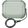 Husă transparentă cu carabină pentru AirPods Pro 3 - verde închis