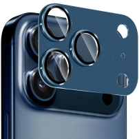 Sticlă securizată NORTHJO cu ramă metalică pentru protecția lentilelor camerei pentru iPhone 17 Pro - bleumarin