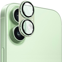 ENKAY sticlă securizată cu ramă șlefuită pentru protecția lentilelor camerei pentru iPhone 17 - verde