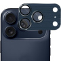 ENKAY sticlă securizată cu ramă șlefuită pentru protecția lentilelor camerei pentru iPhone 17 Pro Max - bleumarin