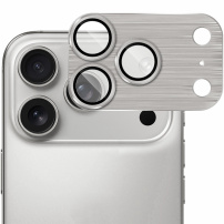 ENKAY sticlă securizată cu ramă șlefuită pentru protecția lentilelor camerei pentru iPhone 17 Pro Max - gri