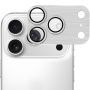 ENKAY sticlă securizată cu ramă șlefuită pentru protecția lentilelor camerei pentru iPhone 17 Pro Max - argintiu