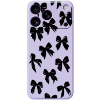 Husă de protecție cu model fundițe pentru iPhone 17 Pro Max - violet