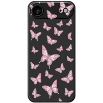 Husă de protecție cu model fluturi pentru iPhone Air - negru