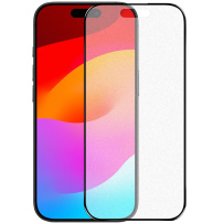 Sticlă securizată mată 2.5D NORTHJO cu ramă neagră pentru iPhone 17 Pro