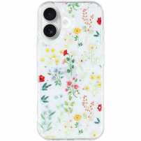 Husă strălucitoare transparentă pentru iPhone 17 - luncă înflorită