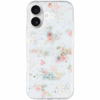 Husă strălucitoare transparentă pentru iPhone 17 - flori