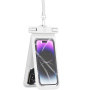 Husă impermeabilă USAMS YD014 cu două compartimente pentru iPhone - albă