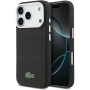Husă Lacoste Iconic Petit Pique Metal Logo cu MagSafe pentru iPhone 17 Pro Max - negru