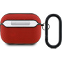 Husă Lacoste Petit Pique Croc Logo Patch cu carabină pentru AirPods Pro 2 - roșu