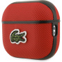 Husă Lacoste Petit Pique Croc Logo Patch cu carabină pentru AirPods Pro 2 - roșu