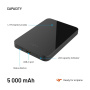 FIXED MagZen 5 Crystal Qi2 încărcător wireless MagSafe powerbank cu port USB-C - 5 000 mAh - negru