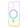 Husă transparentă FIXED MagRainbow cu MagSafe pentru iPhone 15 - curcubeu