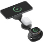 ENERGEA AluMag Trio Qi2 3 în 1 încărcător pliabil wireless MagSafe pentru iPhone / Apple Watch / AirPods - 15W - bleumarin