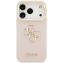 Husă Guess Grained 4G Logo cu suport rabatabil pentru iPhone 17 Pro Max - roz