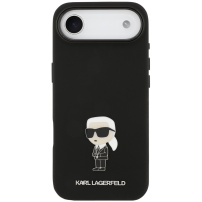 Karl Lagerfeld Metal Ikonik husă de silicon pentru iPhone Air - negru