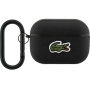 Husă Lacoste Petit Pique Croc Logo Patch cu carabină pentru AirPods Pro 2 - negru