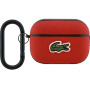Husă Lacoste Petit Pique Croc Logo Patch cu carabină pentru AirPods Pro 2 - roșu