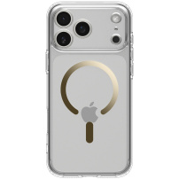 Husă transparentă Spigen Ultra Hybrid cu MagSafe auriu pentru iPhone 17 Pro - transparent