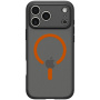 Husă mată transparentă Spigen Ultra Hybrid cu MagSafe portocaliu pentru iPhone 17 Pro Max - negru