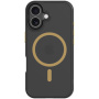 Husă transparentă Tactical Hyperstealth 2.0 cu MagSafe galben pentru iPhone 17 - negru