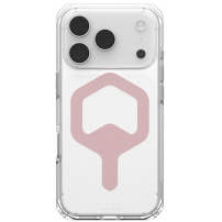 Husă transparentă UAG Plyo ultra-rezistentă cu MagSafe roz pentru iPhone 17 Pro - transparent