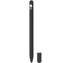3v1 husă din silicon cu două piese de acoperire a vârfului pentru Apple Pencil 1. generație - negru