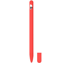 3v1 husă din silicon cu două piese de acoperire a vârfului pentru Apple Pencil 1. generație - roșu