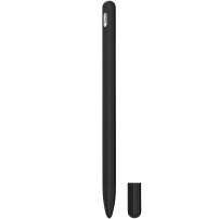 3v1 husă din silicon cu două piese de acoperire a vârfului pentru Apple Pencil 2. generația / Pro - negru