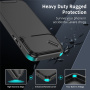 Carcasă mată cu capac glisant pentru cameră pentru iPhone 17 Pro - negru
