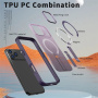 Husă cu suport pliabil și MagSafe pentru iPhone 17 Pro Max - violet închis