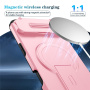 Husă cu capac glisant pentru cameră, suport pliabil și MagSafe pentru iPhone Air - roz