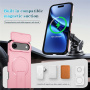 Husă cu capac glisant pentru cameră, suport pliabil și MagSafe pentru iPhone Air - roz