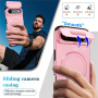 Husă cu capac glisant pentru cameră, suport pliabil și MagSafe pentru iPhone Air - roz