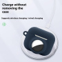 Set 3în1 husă din silicon și folie de protecție față și spate pentru AirPods Pro 3 / AirTag 1 / 2 - alb