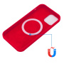 Carcasă din silicon cu MagSafe pentru iPhone 14 Pro - roșu