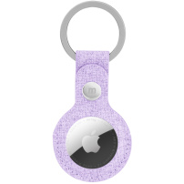 MOMAX husă din piele PU cu breloc pentru AirTag 1 / 2 - violet