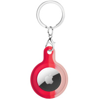 Husă de protecție din silicon cu breloc pentru AirTag 1 / 2 - roșu