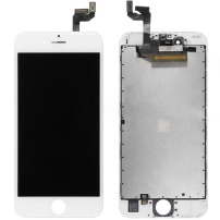 Premium LCD de rezervă, cu sticlă tactilă şi ramă, pentru Apple iPhone 6S - alb