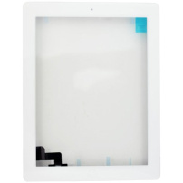 Sticlă frontală tactilă (touch screen) pentru Apple iPad 2 - ramă albă
