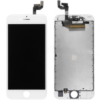 Refurbished Original display LCD de rezervă, cu sticlă tactilă şi ramă, pentru Apple iPhone 6S - alb