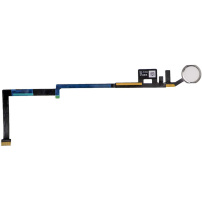 Home Button de rezervă, cu cablu flex, pentru Apple iPad 9,7" 2018 - argintiu