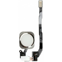 Home Button de rezervă, cu cablul flex, pentru Apple iPhone 5S - argintiu