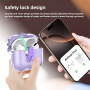 Husa pentru AirPods Pro 3 transparentă cu închidere și carabină - portocaliu