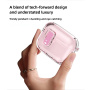Husa pentru AirPods Pro 3 transparentă cu închidere și carabină - portocaliu