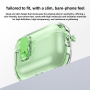 Husa pentru AirPods Pro 3 transparentă cu închidere și carabină - portocaliu