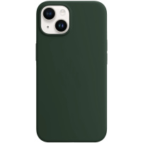 Carcasă din silicon cu MagSafe pentru iPhone 14 - verde închis